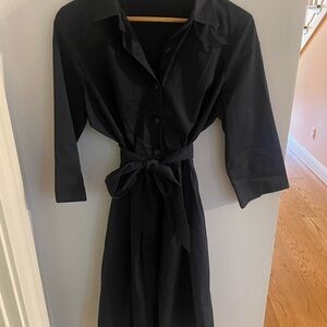 Lands End Navy Shirt Dress